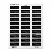 Zwart en met modern etiket (Full Sheet)