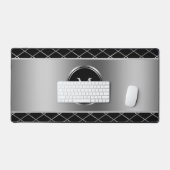 Zwart en metaalzilver bureaumat (Keyboard & Muis)