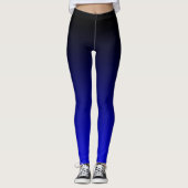 Zwart en middelmatig blauw verloop leggings (Voorkant)