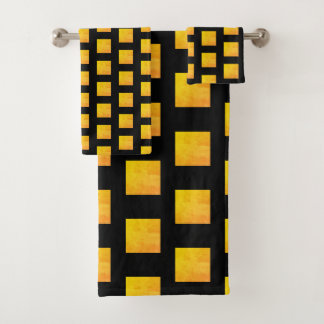 Zwart en namaak goud grunge patroon bad handdoek