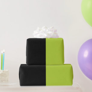 Zwart en neon groen cadeaupapier