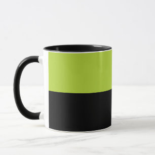 Zwart en neon groen mok