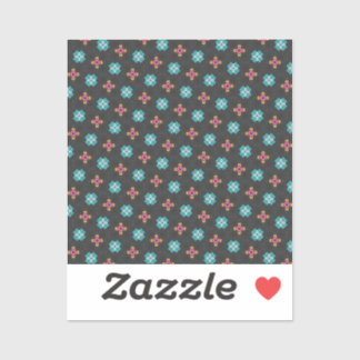 Zwart en neon sticker met hoog contrast