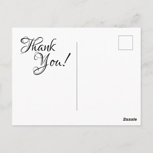 Zwart en neonroze lippenstift calligraphy dank je briefkaart (Achterkant)