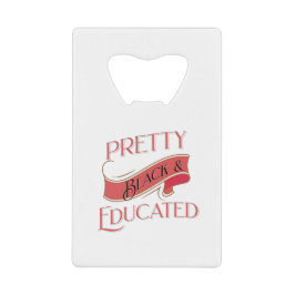  zwart en opgeleid kredietkaart flessenopener