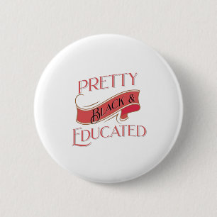 zwart en opgeleid ronde button 5,7 cm