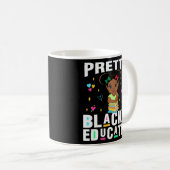 Zwart en opgeleid zwart Afrikaans Amerikaans Koffiemok (Voorkant rechts)