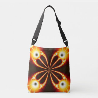 Zwart en Oranje Geometrisch Crossbody Tas