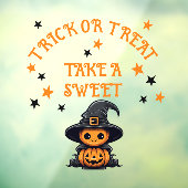 Zwart en Oranje Halloween venster Cling Raamsticker (Vel 3)