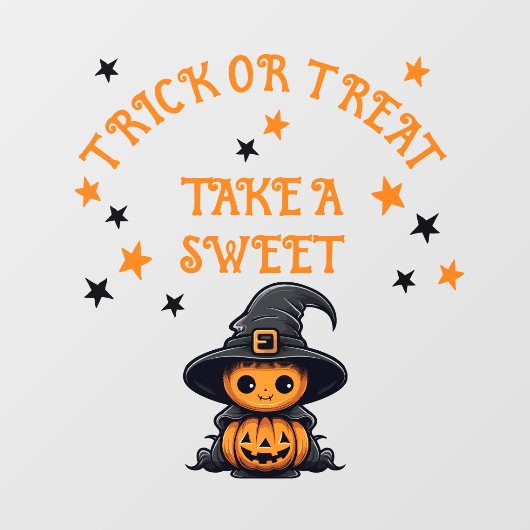 Zwart en Oranje Halloween venster Cling Raamsticker (Vel)