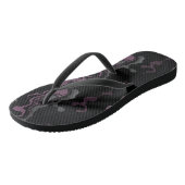 Zwart en Paars Abstract Teenslippers (Schuin)