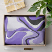 Zwart en Paars Abstract vocht Tissuepapier (Geschenk)