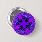 Zwart en Paars kruis Ronde Button 5,7 Cm (Voorkant /achterkant)