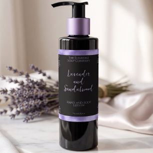 Zwart en paars namaak folie cosmetica fles label sparkling wijnetiket