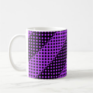 Zwart en paars stip koffiemok