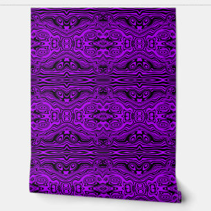 Zwart en Paarse Abstracte Patroon Aangepaste Kleur Behang