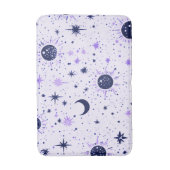 Zwart en Paarse Celestial Sun Moon Stars Badmat (Voorkant Verticaal)
