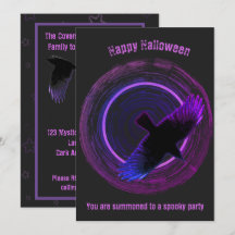 Zwart en Paarse Crow Halloween