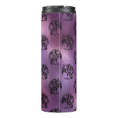  zwart en Paarse Glitter Dragon Pattern Thermosbeker (Achterkant)