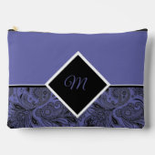 Zwart en peri paisley monogram etui (Voorkant)