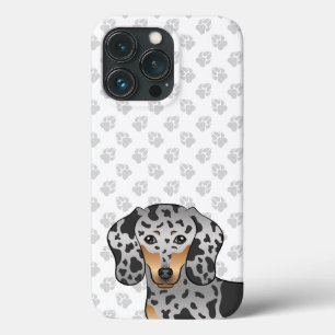 Zwart En Roestkleurige Dapple Kortharige Dachshond iPhone 13 Pro Hoesje