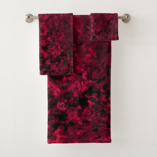 Zwart en Rood Bad Handdoek