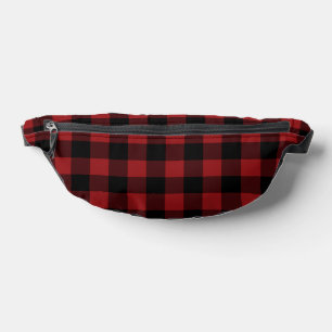 Zwart en Rood Check Fanny Pack Heuptasje