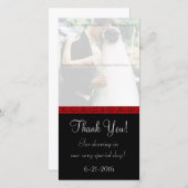 Zwart en Rood Damaskus Bedankt Card (Voorkant / Achterkant)