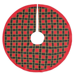 Zwart en rood geruit patroon kerstboom rok