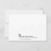 Zwart en Rood Gothic Scroll Bruiloft Save the Date (Achterkant)