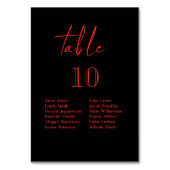 Zwart en rood Gotische Bloemen Donkere bruiloft Kaart (Voorkant)