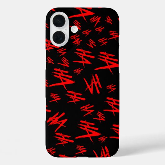 Zwart en rood Ha Case-Mate iPhone Case (Achterkant)