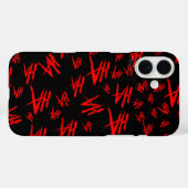 Zwart en rood Ha Case-Mate iPhone Case (Achterkant (horizontaal))