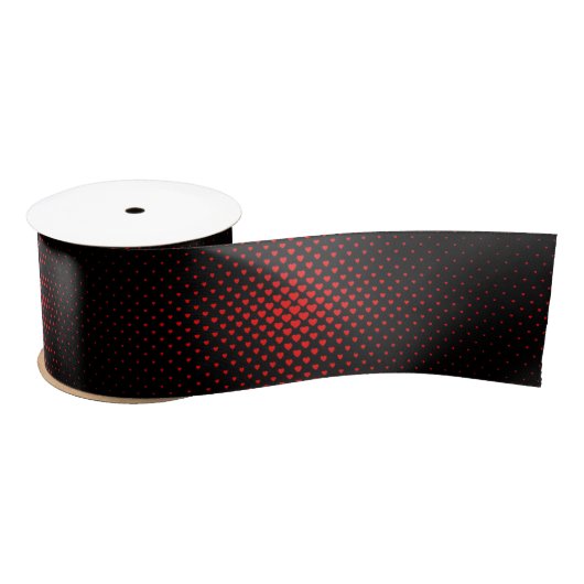 Zwart en rood Halftone Heart Patroon Lint (Spoel)