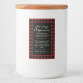 Zwart en Rood Karo Stookpot Kit Label Voedselcontainer Etiket (Voorkant)