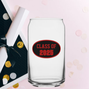 Zwart en rood kleuren schooljaar blikvorm glas