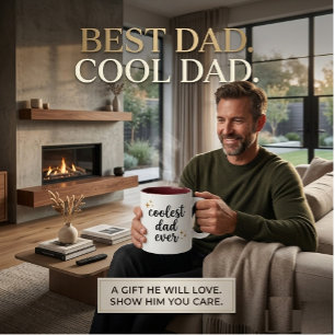 Zwart en rood Koelste papa ooit tweekleurige koffi Koffiemok