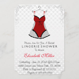 Zwart en rood korset lingerie Vrijgezellenfeest Kaart