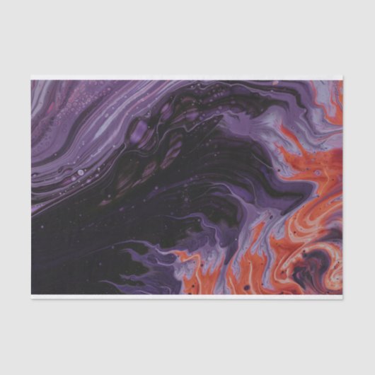 Zwart en rood marmer tissuepapier (Voorkant)