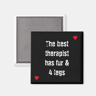 Zwart en rood met hartjes en een huisdier citaat magneet