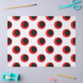Zwart en Rood Polka Dot Patroon Tissuepapier (Craft)