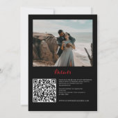 Zwart en rood Romantisch Gotisch Alles in één brui Kaart (Achterkant)