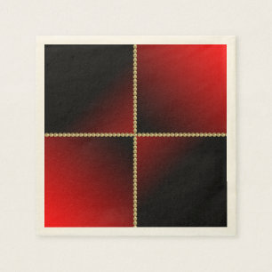Zwart en rood servet