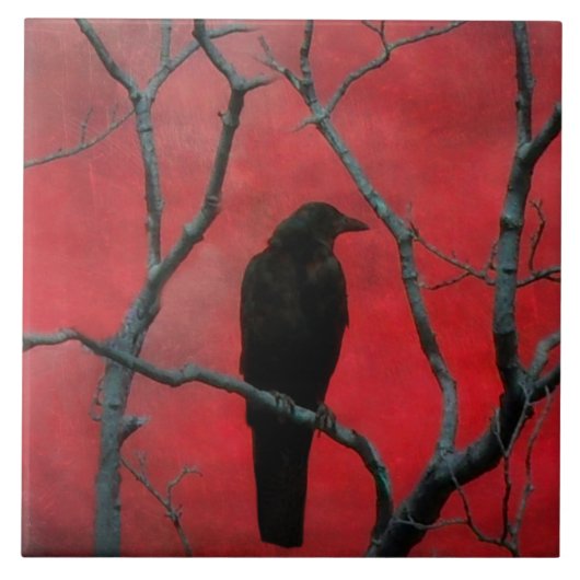 Zwart en rood tegeltje (Voorkant)