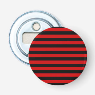 Zwart en rood vet gestreept patroon button flesopener