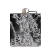 Zwart en rook grijs marmeren steen heupfles (Achterkant)