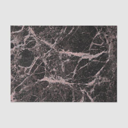 Zwart en Roos Gold Pink Glitter Marble Glam Trendy Tissuepapier (Voorkant)