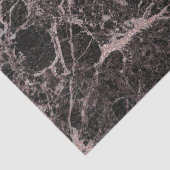 Zwart en Roos Gold Pink Glitter Marble Glam Trendy Tissuepapier (Detail)