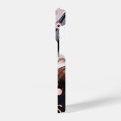 Zwart en Roos Gouden Achtergrond Gepersonaliseerd  iPhone Hoesje (Linkerkant)