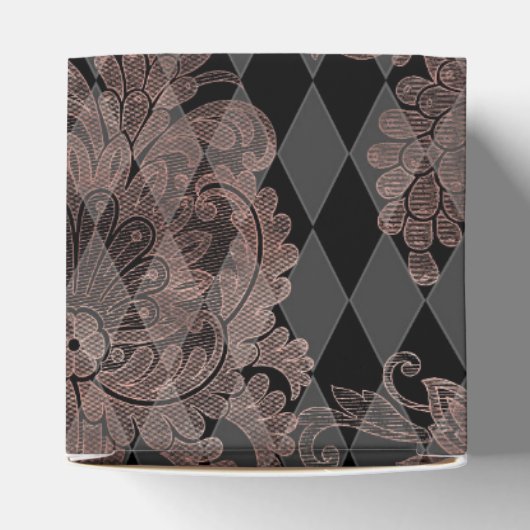 Zwart en roosgoud bedankdoosjes (Bovenkant)